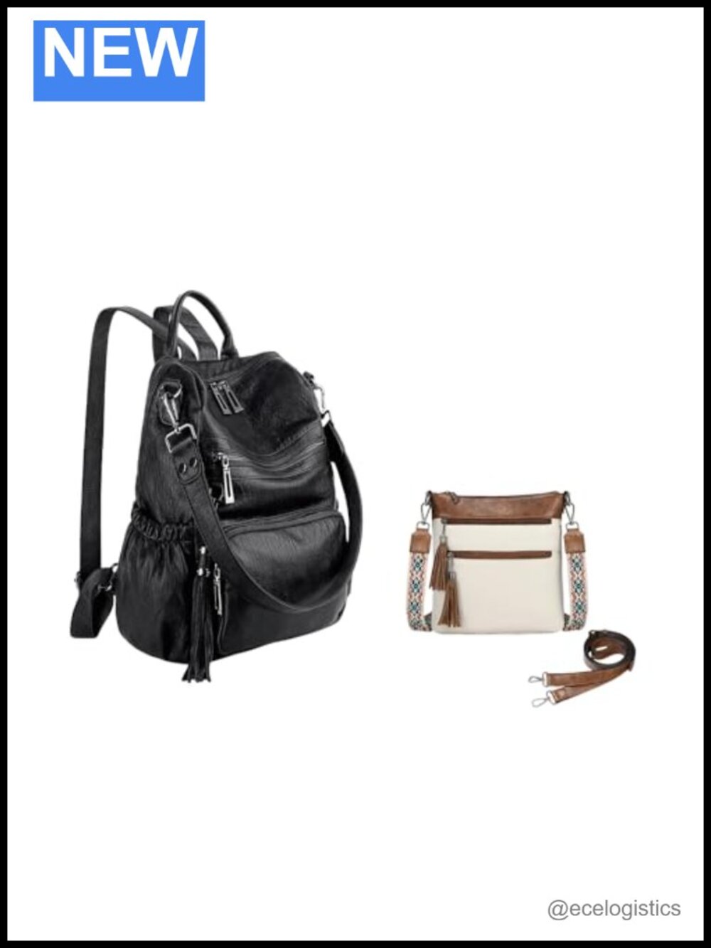 Vegan Leather Laptop Backpack Purse Crossbody Shoulder Bag Convertible Women